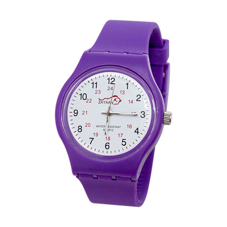 ZAYAAN HEALTH Scrub Wear Classic Balance Medical Watch, Purple BLZH-ES-DF14-1PR